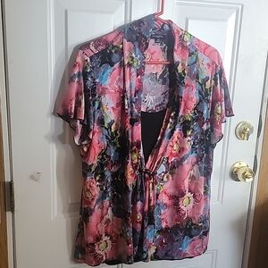 Notations Floral Plus Size Women's Blouse